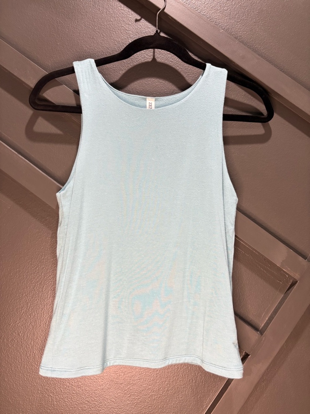 Zenana Outfitters Light Blue Ribbed Tank Top